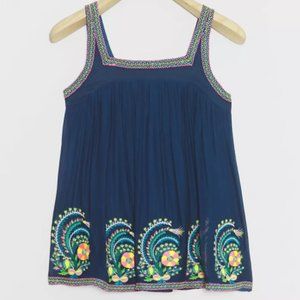 Anthropologie Nyla Embroidered Swing Cami